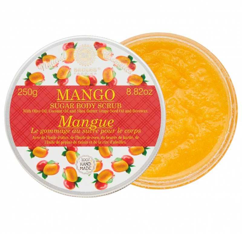 Natūralus cukraus kūno šveitiklis Mango, Saules Fabrika, 250g