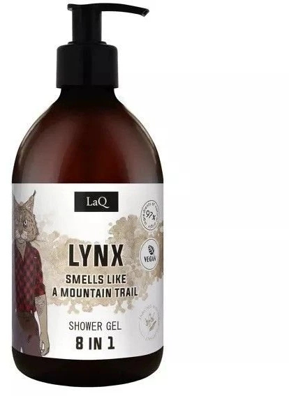 LAQ Lynx dovanų rinkinys – dušo želė, kūno šveitiklis ir muilas