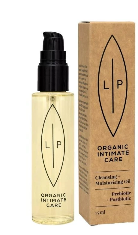 Lip Intimate Care Prebiotic + Postbiotic valomasis ir drėkinamasis aliejus 75 ml