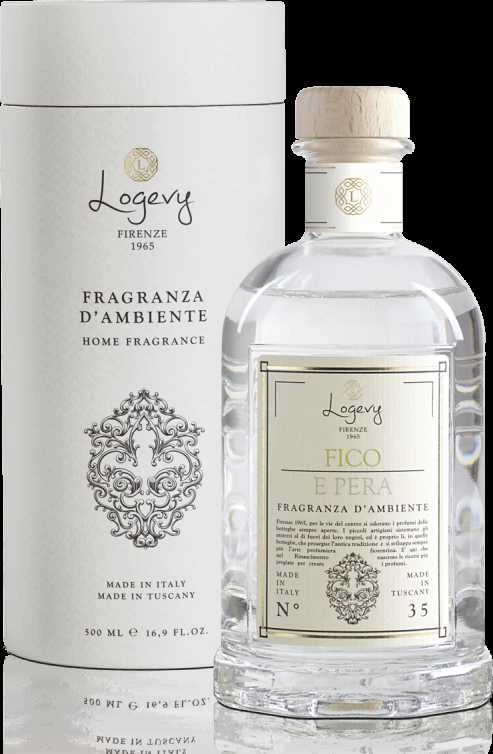 Logevy Firenze 1965 Namų kvapas su lazdelėmis "Fico e Pera" (figų, kriaušių ir kedro kvapo), 100 ml
