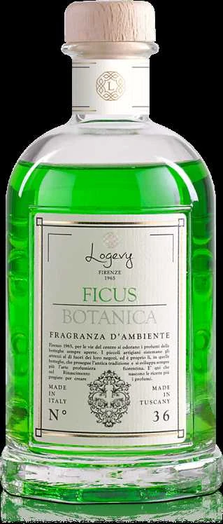 Logevy Firenze 1965 Namų kvapas su lazdelėmis "Ficus Botanica" (žalumos, medienos ir vanilės kvapo), 100 ml