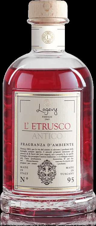 Logevy Firenze 1965 Namų kvapas su lazdelėmis "L'Etrusco Antico" (bergamotės, muskato riešutų ir medienos kvapo), 250 ml