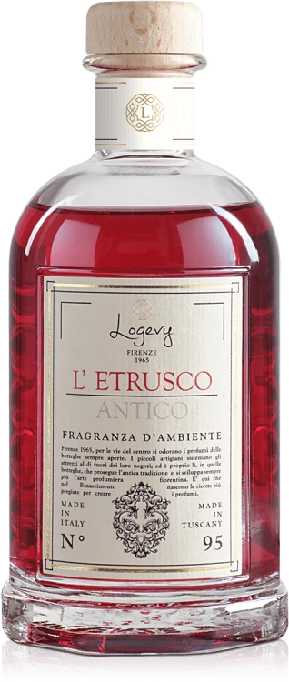 Logevy Firenze 1965 Namų kvapas su lazdelėmis "L'Etrusco Antico" (bergamotės, muskato riešutų ir medienos kvapo), 250 ml