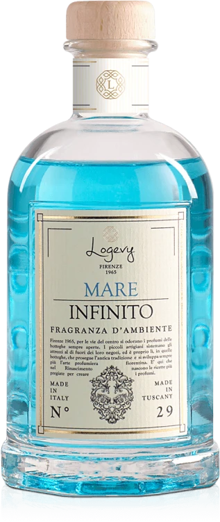 Logevy Firenze 1965 Namų kvapas su lazdelėmis "Mare Infinito" (vandenyno, medienos ir muskuso kvapo), 100 ml