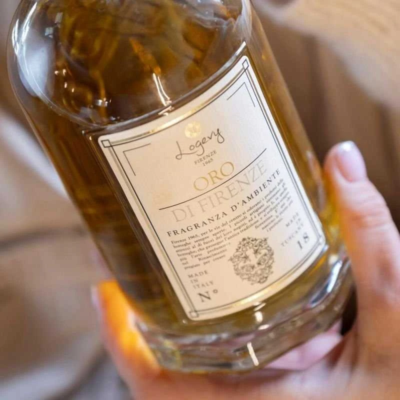 Logevy Firenze 1965 Namų kvapas su lazdelėmis "Oro di Firenze" (mandarinų, vanilės ir sandalmedžio kvapo), 250 ml