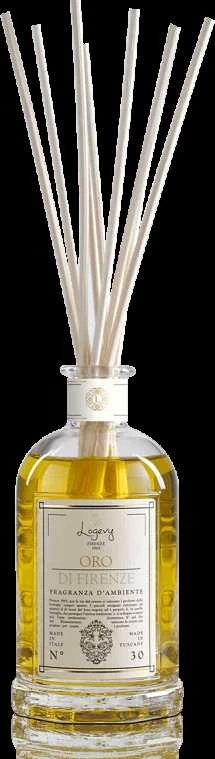 Logevy Firenze 1965 Namų kvapas su lazdelėmis "Oro di Firenze" (mandarinų, vanilės ir sandalmedžio kvapo), 250 ml