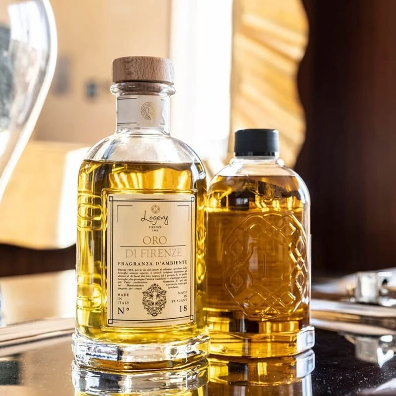 Logevy Firenze 1965 Namų kvapas su lazdelėmis "Oro di Firenze" (mandarinų, vanilės ir sandalmedžio kvapo), 250 ml