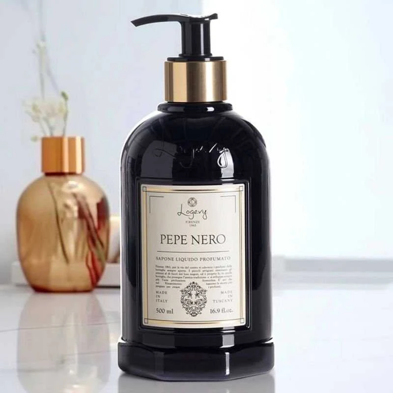 Logevy Firenze 1965 „PEPE NERO“ - Itališkas parfumuotas skystas muilas 500ml