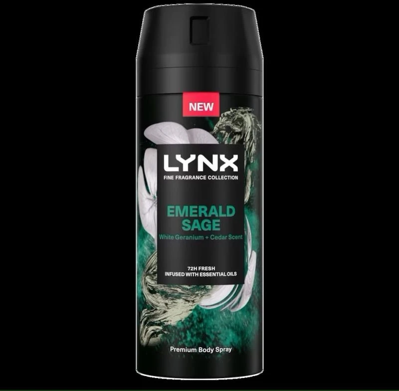 LYNX Emerald Sage Premium dezodorantas ir kūno purškiklis 150 ml