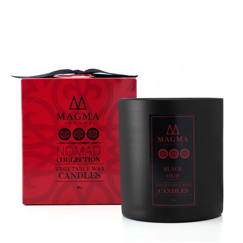 Magma London Juodas Oud natūralaus sojų vaško žvakė 380 ml / 750 g