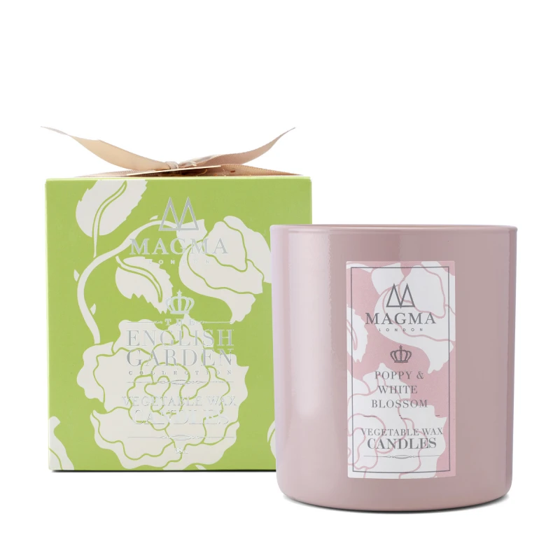 Magma London Poppy & Baltas Blossom natūralaus sojų vaško žvakė 380 ml / 750 g