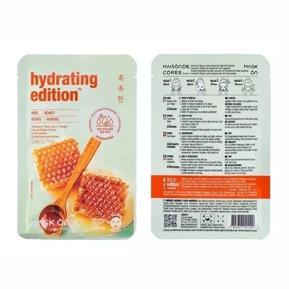 Mask On Paris Hydrating Edition Honey lakštinė veido kaukė
