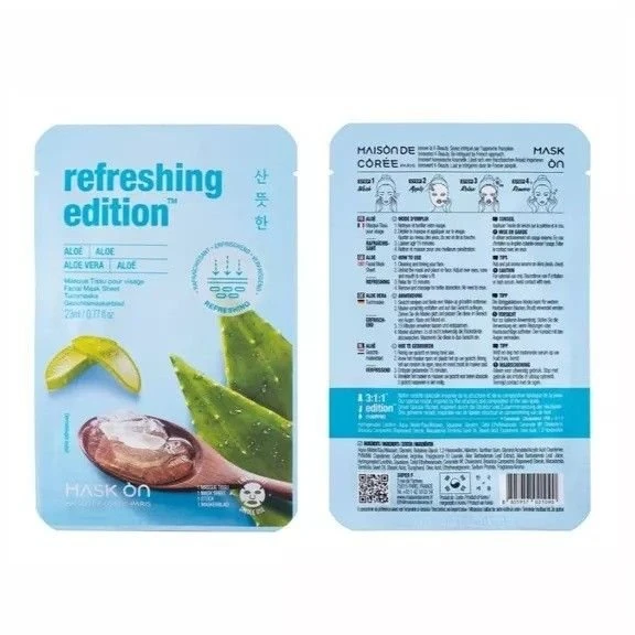 Mask On Paris Refreshing Edition Aloe lakštinė veido kaukė