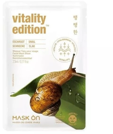 Mask On Paris Vitality Edition Snail lakštinė veido kaukė