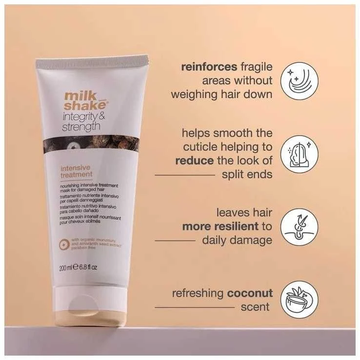 Milk_Shake Integrity Intensive Treatment Intensyviai maitinanti plaukų kaukė, 200 ml