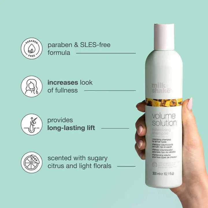 Apimties suteikiantis šampūnas Milk Shake Volume Solution Shampoo 300 ml