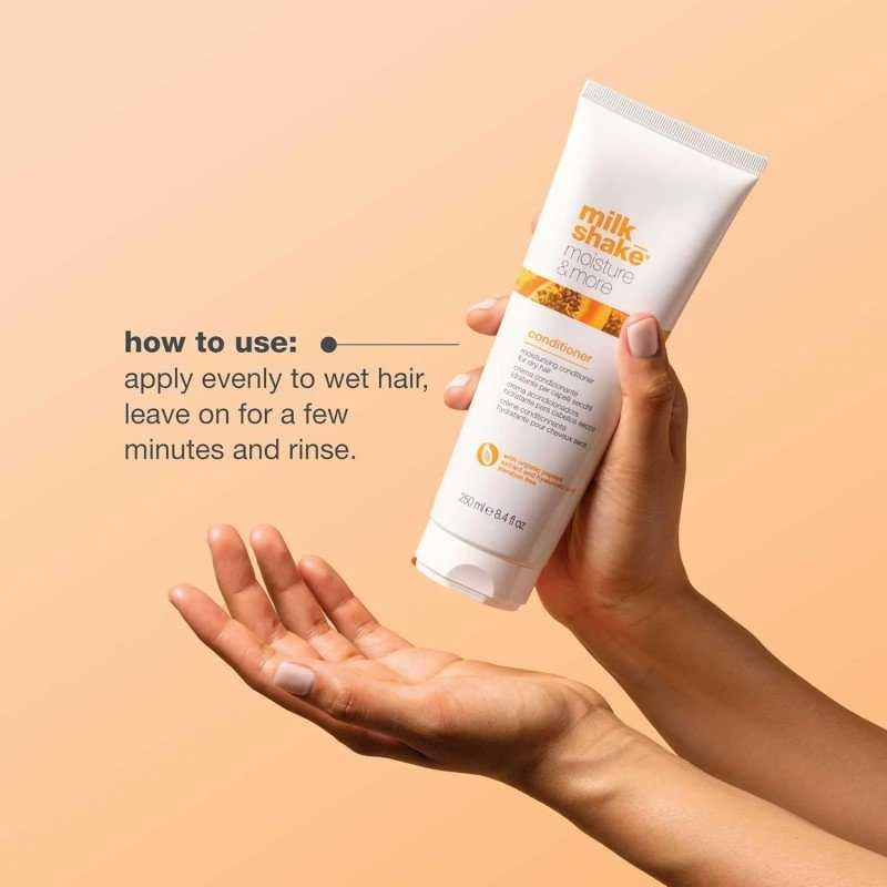 Drėkinamasis kondicionierius sausiems plaukams| Milk Shake - Moisture & More, 250 ml