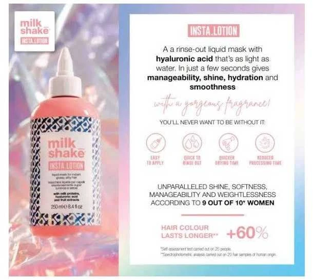 Milk Shake Insta.Lotion Glotninanti plaukų kaukė, 250 ml