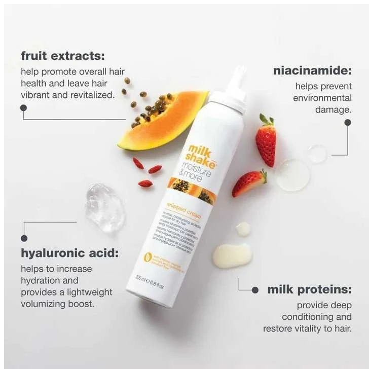 MILK_SHAKE moisture plus whipped cream drėkinamosios putos sausiems plaukams, 200ml