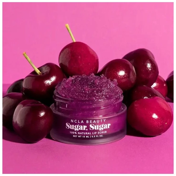 Ncla Beauty NCLA Sugar Sugar Juodas Cherry lūpų šveitiklis 15 ml