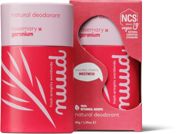 Nuud Rosemary x Geranium natūralus dezodorantas pieštukas 45 g