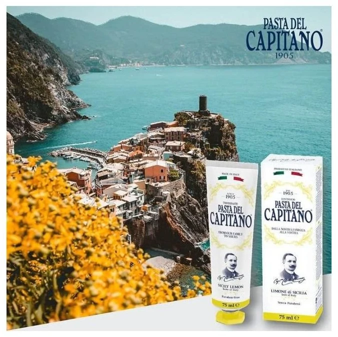 Pasta del Capitano 1905 Pasta del Capitano Sicily Lemon dantų pasta su Sicilijos citrinų ekstraktu 25 ml