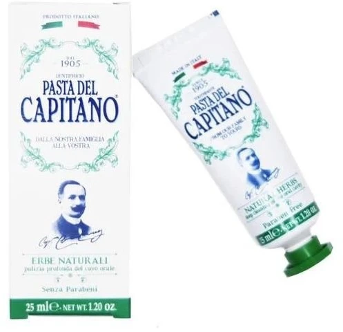 Pasta del Capitano 1905 Pasta del Capitano Natural Herbs dantų pasta su žolelių ekstraktais 25 ml