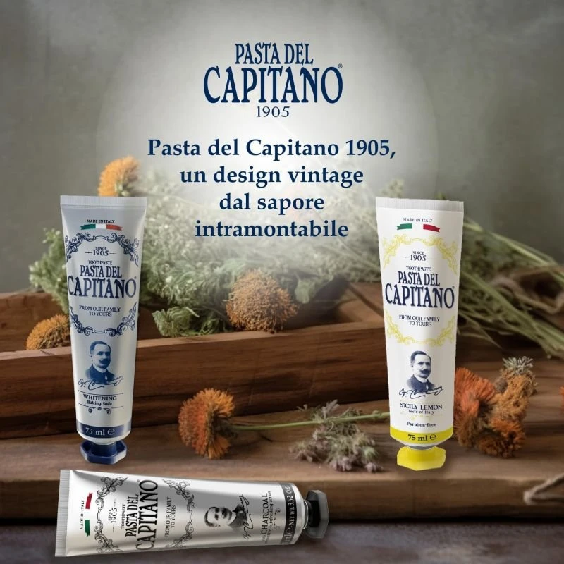 Pasta del Capitano 1905 Pasta del Capitano Sicily Lemon dantų pasta su Sicilijos citrinų ekstraktu 25 ml