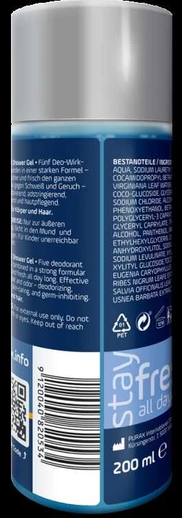 PURAX dezodoruojantis dušo gelis 200 ml