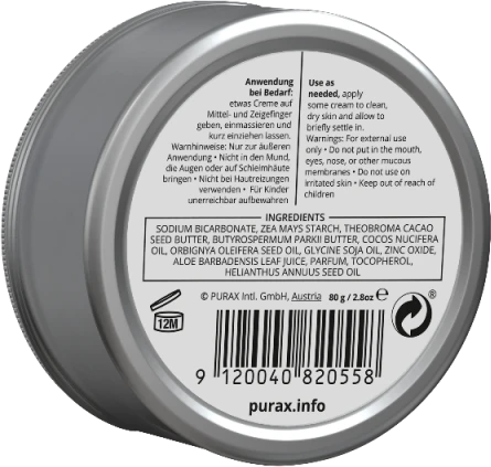 PURAX kreminis dezodorantas 80 g