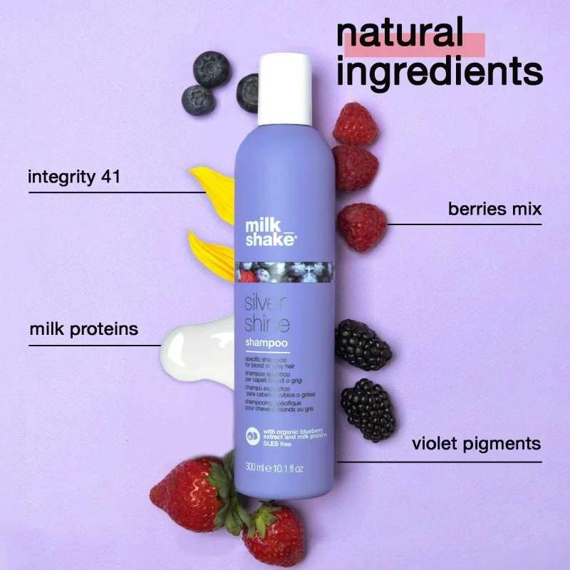 Šampūnas žiliems ir šviesiems plaukams Milk Shake Sidabrinis Shine Šampūnas 300ml