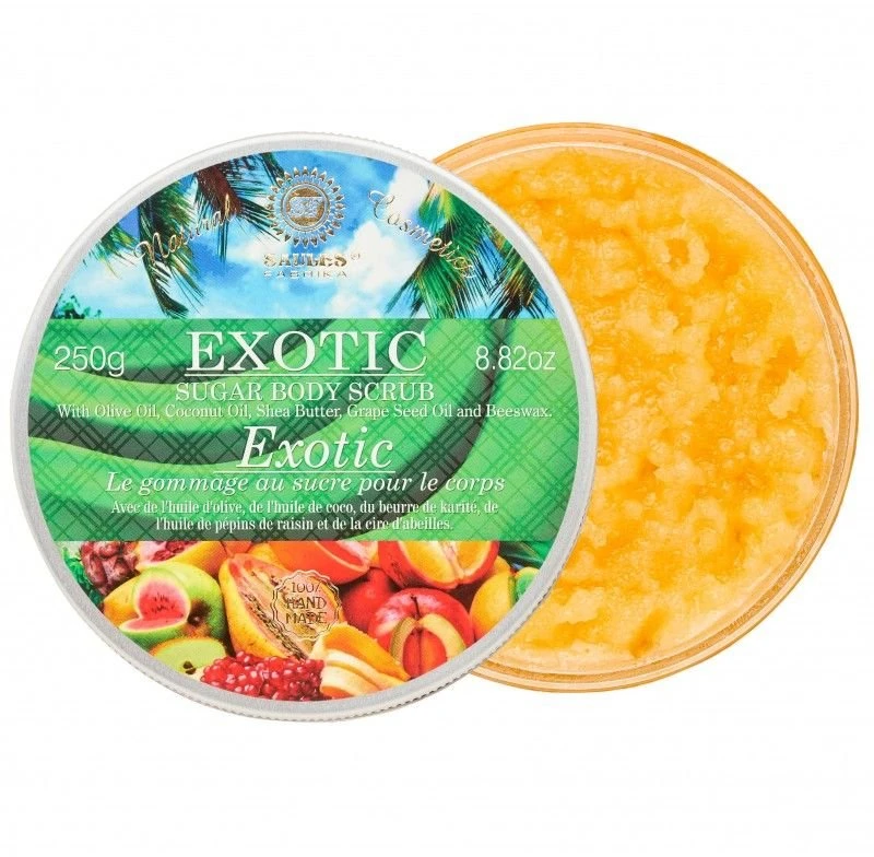 Natūralus cukraus kūno šveitiklis Exotic, Saules Fabrika, 250g