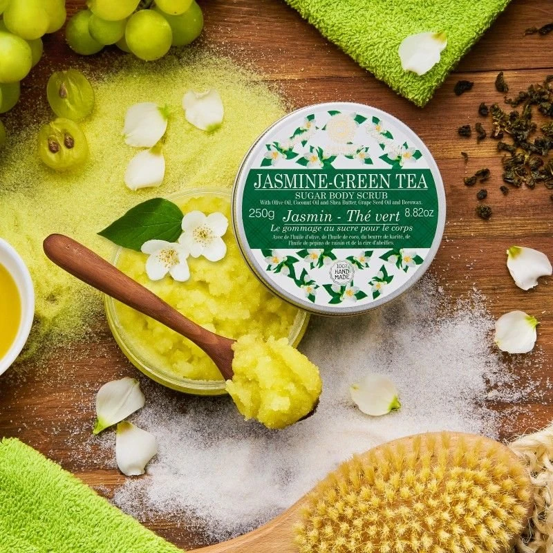 Saules Fabrika Jasmine-Žalias Tea Sugar Scrub kūno šveitiklis 200 g