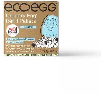 Usorteret Skalbimo kiaušinio papildymas| Ecoegg - Fresh Linen, 50 skalbimų.