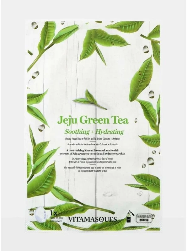 Vitamasques Jeju Žalias Tea lakštinė veido kaukė