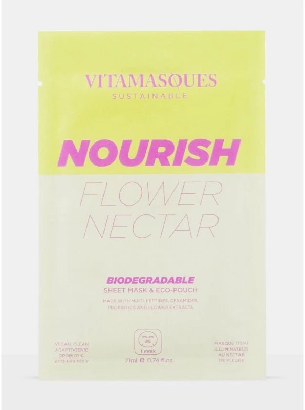 Vitamasques Nourish Flower Nectar biologiškai suyranti veido kaukė