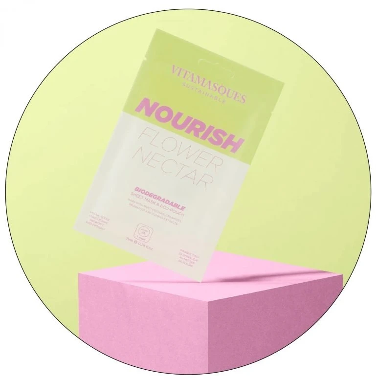 Vitamasques Nourish Flower Nectar biologiškai suyranti veido kaukė