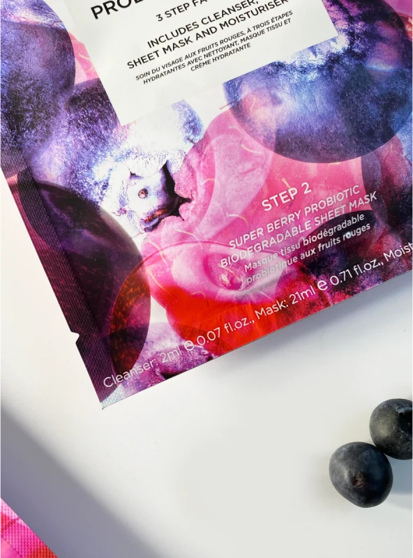 Vitamasques Super Berry Probiotic Repair 3 žingsnių veido kaukė
