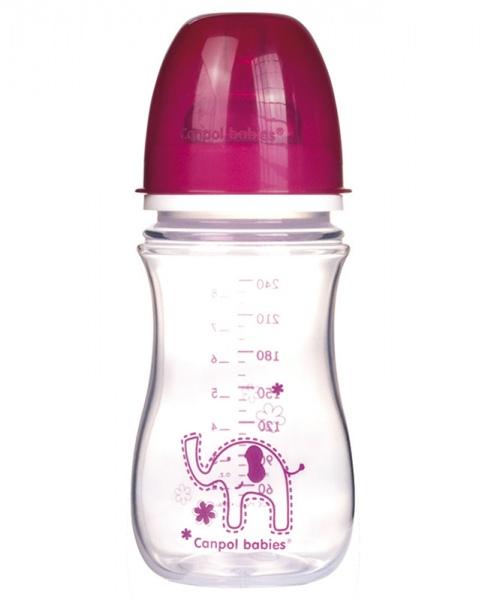 Canpolbabies CANPOL BABIES plataus kaklelio buteliukas EASYSTART, colorful animals, 3-6 mėn+, 240 ml, 35/206