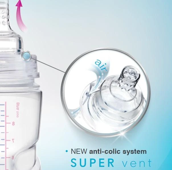 LOVI buteliukas plačiu kakliuku PP Super vent 150ml 21/564