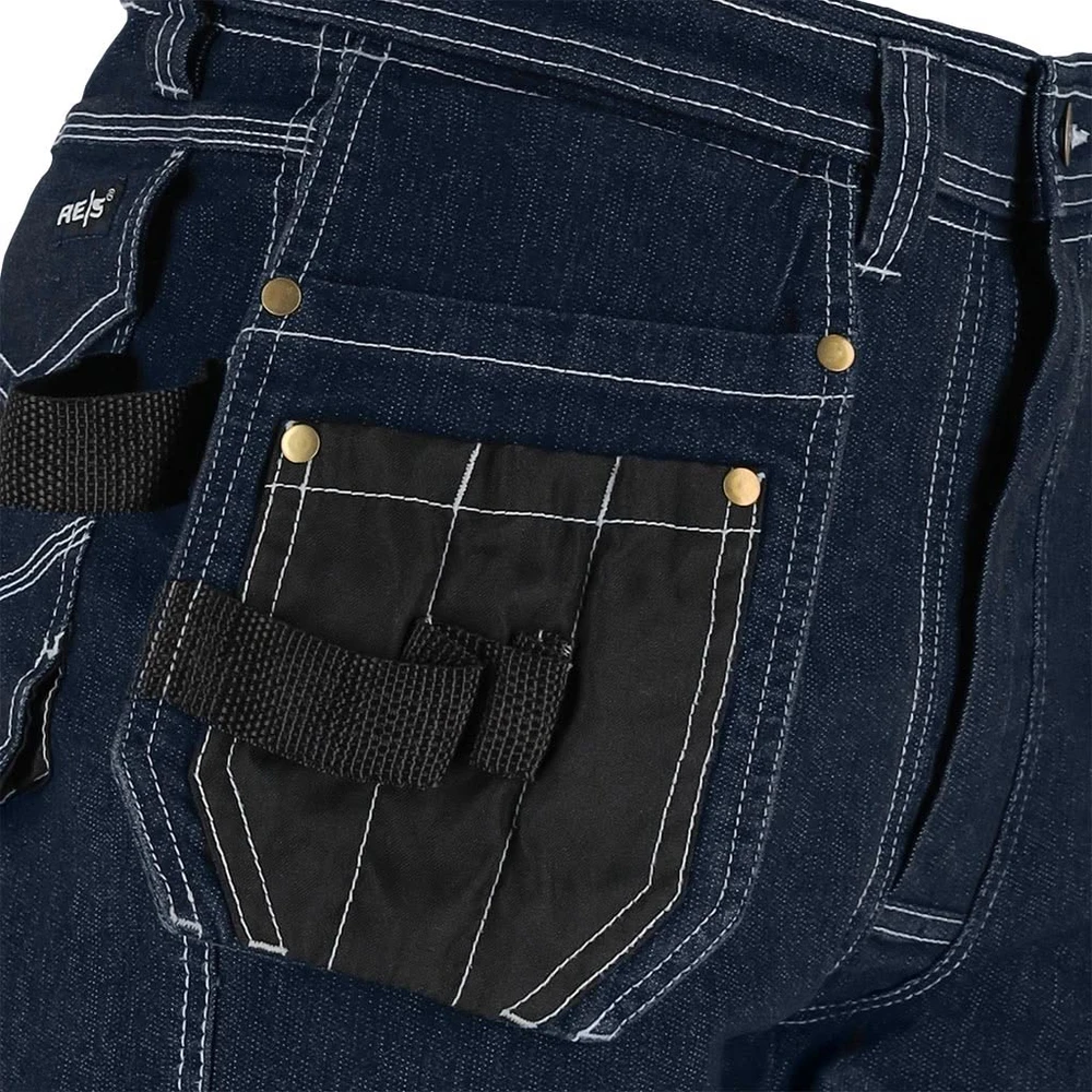 Džinsinės darbo kelnės su elastanu Reis JEANS 415 - I kategorija, Cordura sutvirtinimai