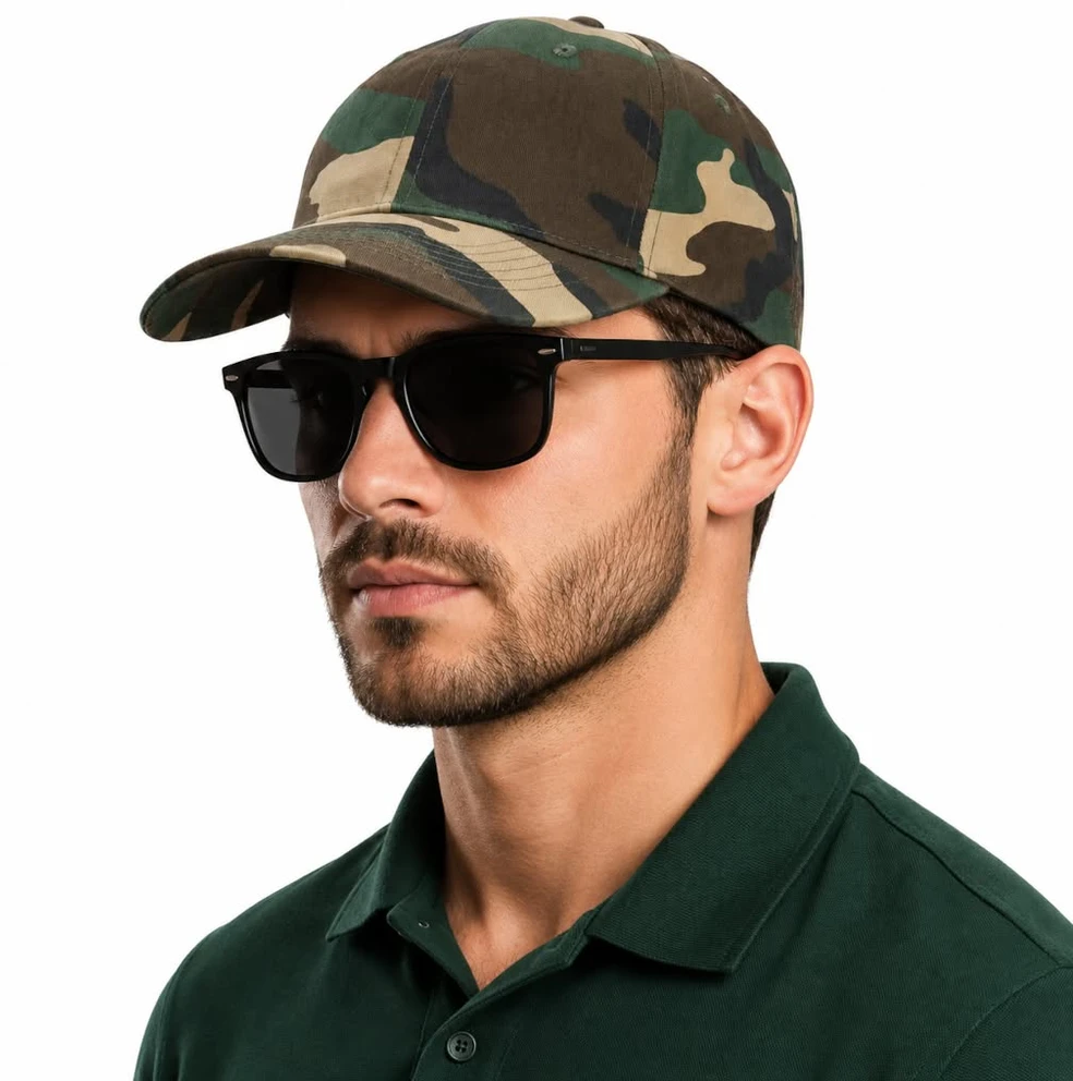 Maskuojanti REIS apsauginė kepurė su snapeliu FOREST CAMO