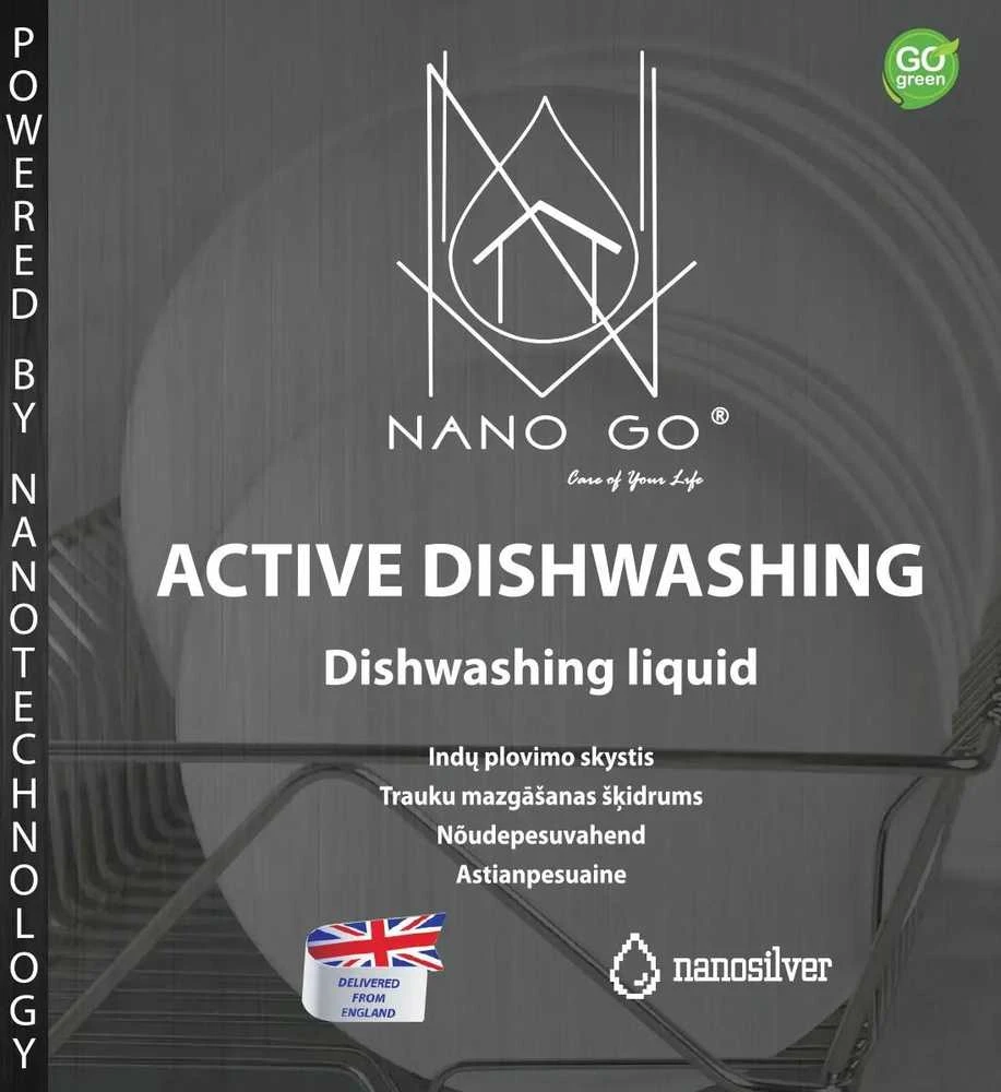 NANO GO | Aktyvus indų ploviklis | ACTIVE DISHWASHING