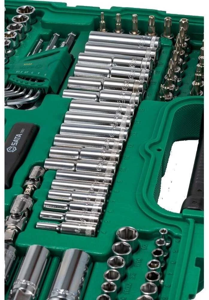 SATA Rinkinys KLUCZY 150el 1/4" 3/8" 1/2"WALIZKA