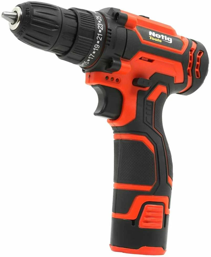 12 V suktuvas-gręžtuvas NOTIG TOOLS 2x1,5Ah Li-ion