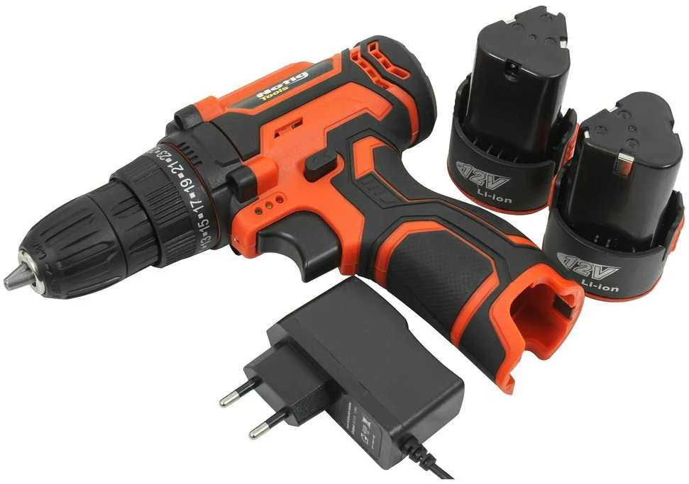 12 V suktuvas-gręžtuvas NOTIG TOOLS 2x1,5Ah Li-ion