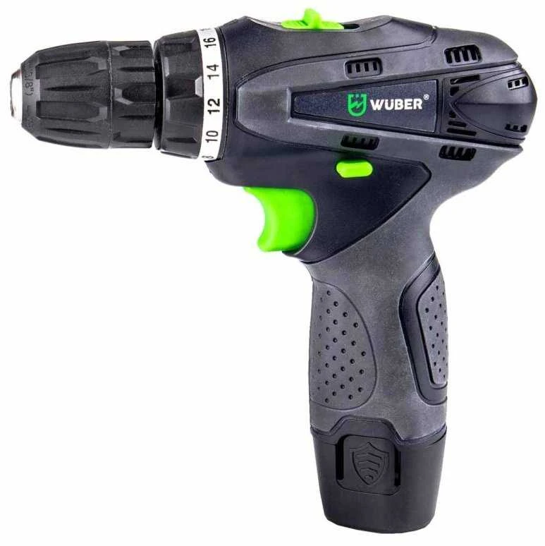 18 V suktuvas-gręžtuvas WUBER su 2x1,5Ah Li-ion baterijom
