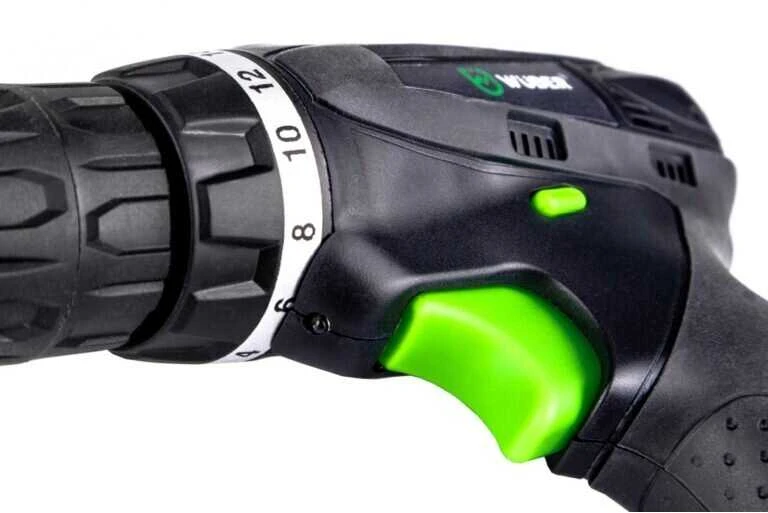 18 V suktuvas-gręžtuvas WUBER su 2x1,5Ah Li-ion baterijom