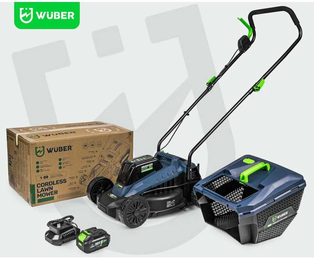 Akumuliatorinė vejapjovė Wuber W04801, 32 cm; 20 V; su akumuliatoriumi ir įkrovikliu