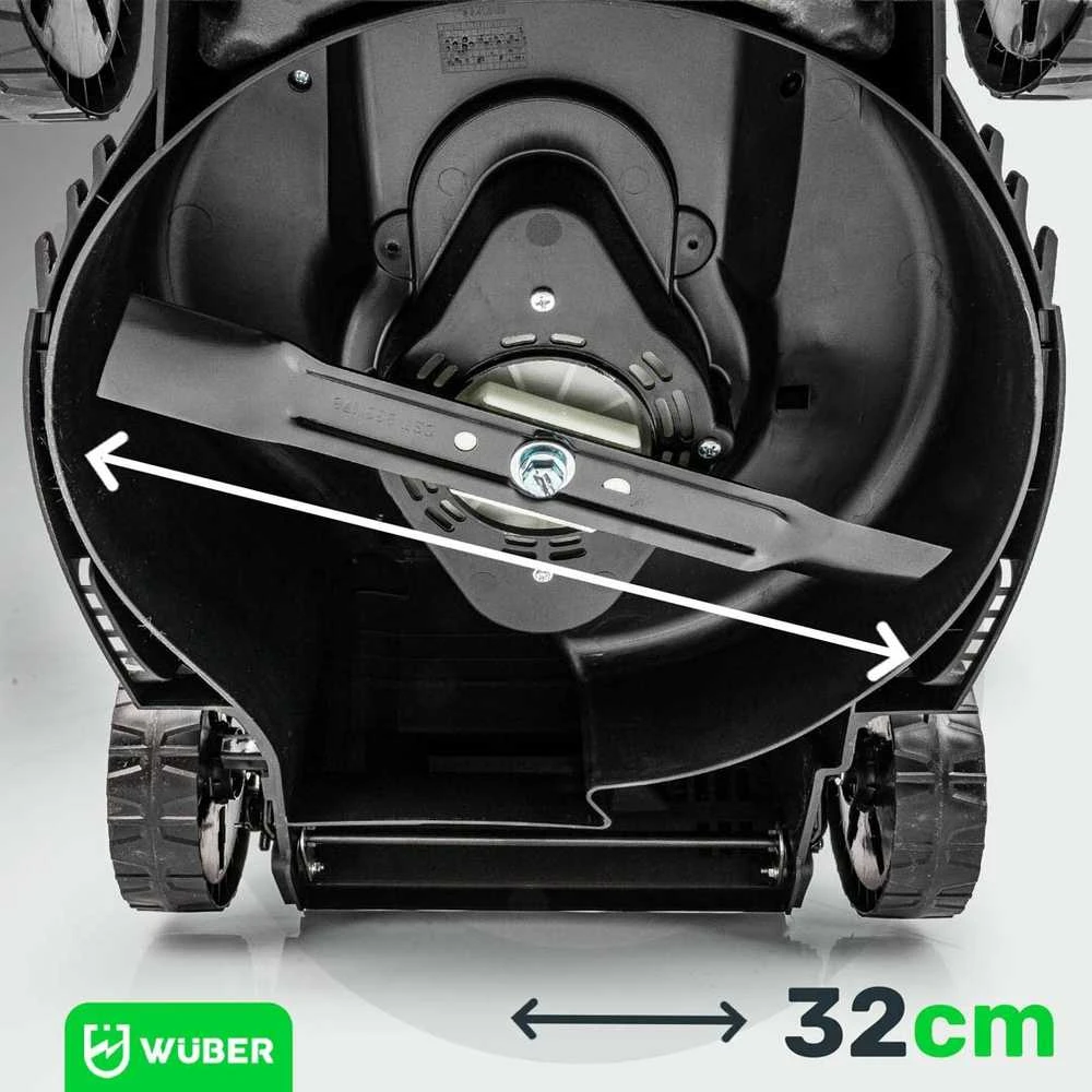 Akumuliatorinė vejapjovė Wuber W04801, 32 cm; 20 V; su akumuliatoriumi ir įkrovikliu